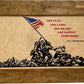 Iwo Jima Flag Raising Decorative Wall-Mounted Secure Gun Cabinet