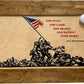 Iwo Jima Flag Raising Decorative Wall-Mounted Secure Gun Cabinet