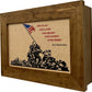 Iwo Jima Flag Raising Decorative Wall-Mounted Secure Gun Cabinet