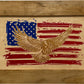 Bald Eagle & American Flag Patriotic Decorative Wall-Mounted Secure Gun Cabinet