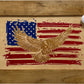 Bald Eagle & American Flag Patriotic Decorative Wall-Mounted Secure Gun Cabinet