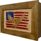 Bald Eagle & American Flag Patriotic Decorative Wall-Mounted Secure Gun Cabinet