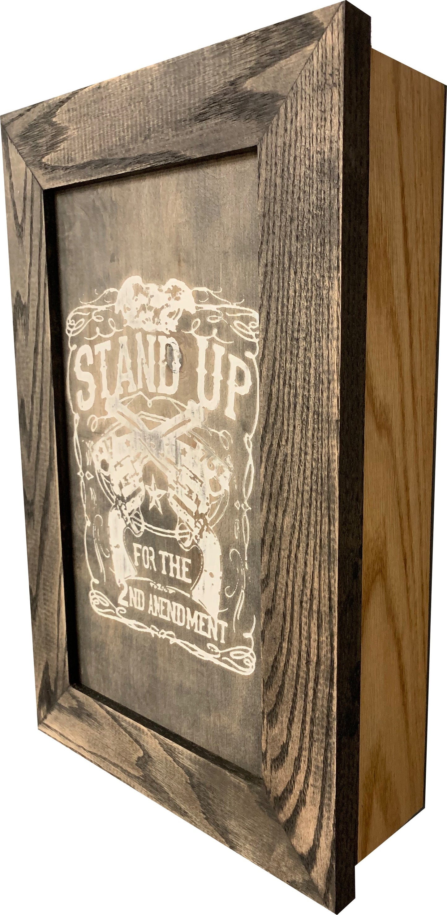 Stand Up for the 2nd Amendment Hidden Gun Storage Firearm Concealment Wall Decor