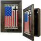 American Flag Hidden Gun Storage Cabinet - Stand For The Flag, Kneel For The Cross Concealed Gun Storage