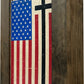 American Flag Hidden Gun Storage Cabinet - Stand For The Flag, Kneel For The Cross Concealed Gun Storage