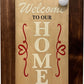 Wood Secure Gun Safe Welcome to our Home Wall Decor (Red Oak)