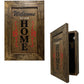 Wooden Secure Gun Safe Welcome to our Home Wall Decor (Jacobean)