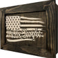 American Flag Gun Cabinet We The People Decorative and Secure Hidden Gun Safe (Black and White)