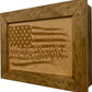 American Flag Gun Cabinet We The People Decorative and Secure Hidden Gun Safe (Natural)