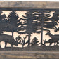 Large Hidden Gun Storage Cabinet Deer Scene Wall Decor - Deer In The Woods Concealed Gun Cabinet