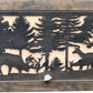 Large Hidden Gun Storage Cabinet Deer Scene Wall Decor - Deer In The Woods Concealed Gun Cabinet